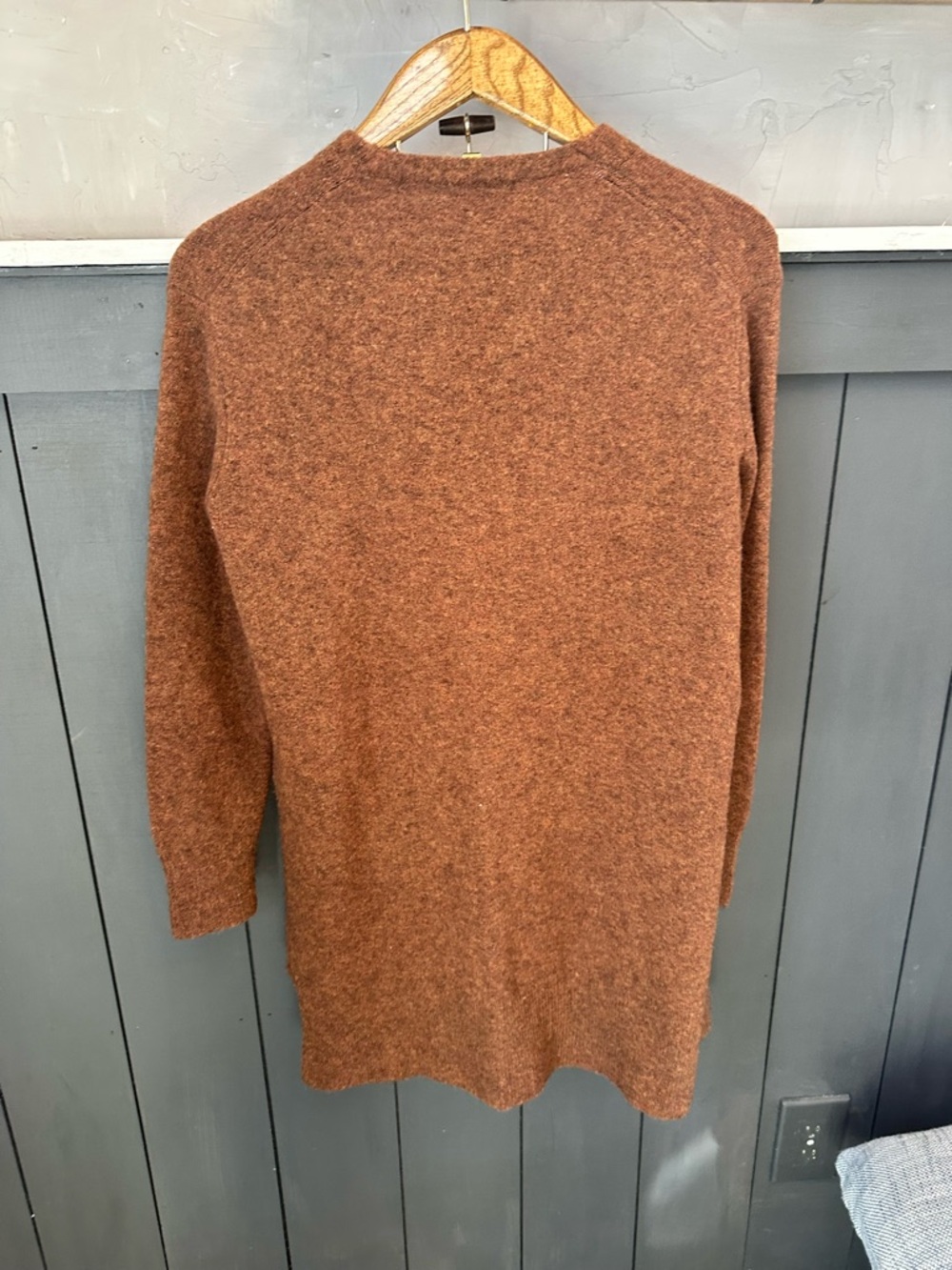 Madewell Super Soft Heathered Clay Long Line Kent‎ Open Cardigan Pockets sz S - Picture 2 of 15